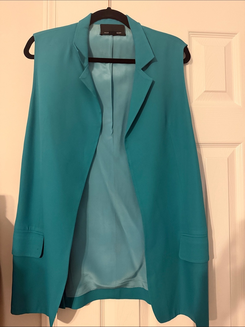 Alexander Wang Teal Sleeveless Blazer Vest